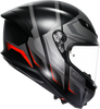 K6 S Helmet - Karve - Matte Black/Gray/Red - Large