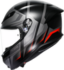 K6 S Helmet - Karve - Matte Black/Gray/Red - Medium