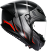 K6 S Helmet - Karve - Matte Black/Gray/Red - Small