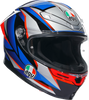 K6 S Helmet - Slashcut - Black/Blue/Red - 2XL
