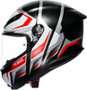 K6 S Helmet - Karve - Matte Black/White/Red - 2XL