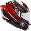 K6 S Helmet - Reeval - White/Red/Gray - 2XL