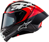 Supertech R10 Helmet - Element - Carbon/Red/White - XL