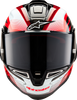 Supertech R10 Helmet - Team - Black/Carbon Red/Gloss White - 2XL
