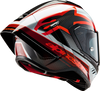 Supertech R10 Helmet - Team - Black/Carbon Red/Gloss White - Small