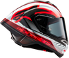 Supertech R10 Helmet - Team - Black/Carbon Red/Gloss White - Small