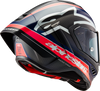 Supertech R10 Helmet - Team - Matte Black/Carbon Red Fluo/Blue - XL