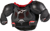 Youth Bionic Action Kickstart Chest Guard - Black/Red - 4/6