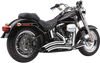 Speedster Swept Short Exhaust - Chrome - '12-'17 Softail