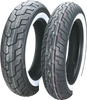 Tire - D404 - Rear - 150/90B15 - Wide Whitewall - 74H | Dunlop