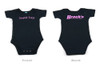 <div class="Description_Overview"><br /> <ul class="standard_ul"> <li>Pink Stupid Fast&trade; on the front</li> <li>Pink Brock's Performance logo on the back</li> <li>Double-needle stitching throughout</li> <li>3-snap bottom closure with metal snaps</li> <li>Overlapping shoulders</li> <li>100% cotton with satin label</li> <li><em>18M (24-29 lb. / 30-33 in.)</em></li> </ul> </div>