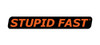 <div class="Description_Overview"><br /> <ul class="standard_ul"> <li>Stupid Fast&reg; logo</li> <li>4.25" x .60"</li> <li>Self-adhesive sticker</li> </ul> </div>