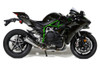 <ul>
<li>Incredible 70% weight savings vs. OEM</li>
<li>Show-polished finish on the entire system (including head pipes)</li>
<li>Distinctive look / aggressive sound</li>
<li>Increased ground clearance</li>
<li>14&rdquo; megaphone muffler</li>
<li>2.25&rdquo; outlet permanent baffle</li>
<li>No fairing modifications required</li>
<li>Aerospace quality, ultra lightweight stainless construction</li>
<li>Pre-installed 18mm bung for wideband O2 sensor</li>
<li>Includes 12mm O2 bung adapter and block off plug</li>
<li>Includes Brock&rsquo;s lifetime direct support package<br /> <em>At no additional charge</em></li>
<li>Select from increased drivability/fuel mileage (pump gas) or race-proven (race fuel) trackmaps via our <a style="color: blue;" href="http://blog.brocksperformance.com/map-support-new-exhaust-purchase/" target="_blank">Map Support</a> program<br /> <em>At no additional charge</em></li>
<li>Detailed step by step <a style="color: blue;" href="%%GLOBAL_ShopPathSSL%%/content/Instructions/H2R/996668.pdf" target="_blank">installation instructions</a></li>
<li><a style="color: blue;" href="%%GLOBAL_ShopPathSSL%%/product_images/uploaded_images/Logo_Plates_Article_Page_Display.jpg" target="_blank">Click here to view logo plate color options</a></li>
</ul>
<div class="moretab" data-title="Product Details">
<p>The Alien Head 2&trade; for Kawasaki&rsquo;s most powerful production motorcycle is ready to take your supercharged Ninja H2 to the next level. Designed in-house by the Brock&rsquo;s Performance team of national championship-winning product engineers, tuners and racers, the H2 system was developed with input taken directly from H2 owners via internet forums and other social media. Those same H2 owners were then able to follow the development process online through our videos, photos, sound clips and dyno charts.</p>
<p>Brock&rsquo;s team used every trick in the book to produce the Alien Head 2&trade;. During testing, the supercharged Ninja spit fire and lit up many prototype headers as it went through a vigorous research &amp; development program on the dyno to extract maximum power from the 4-into-2-into-1 exhaust. The end result is a stunningly crafted system that unleashes the supercharged Ninja&rsquo;s true potential. In addition to feeling the incredible weight savings, H2 owners will admire the clean look achieved with the removal of the OEM pipe and it&rsquo;s bulky catalytic converter.</p>
<p><strong><span style="color: red;">WARNING:</span></strong> Due to the extreme nature of the Ninja H2, all Brock's Performance exhaust systems are designed to be used in conjunction with a Dynojet PCV and Brock's Performance fuel mapping installed at a minimum. The addition of a Brock's Performance ECU flash with our exhaust, PCV and fuel mapping is recommended for optimum performance. <strong>Any other configuration could result in premature exhaust wear that will not be covered under warranty.</strong> Brock&rsquo;s Performance PCV fuel mapping is available at no charge, with any Ninja H2 full or slip-on exhaust purchase, by clicking the Map Support tab above.</p>
<p>The PAIR Valve on Ninja H2 is disabled via the use of our Brock&rsquo;s Performance ECU flash. Damage to the exhaust system, via extreme heat and/or excessive deceleration pop, may result from an improperly blocked PAIR system. Brock&rsquo;s Performance will not warranty any damage created from an improperly blocked PAIR.</p>
</div>
<div class="moretab" data-title="Technical">
<p><strong>Dyno Chart:</strong> Click image to enlarge</p>
<p><em>SAE Scale</em></p>
<p><a href="%%GLOBAL_ShopPathSSL%%/product_images/uploaded_images/Ninja_H2_AH2_Full_SAE_Zoom.jpg" target="_blank"><img src="https://cdn7.bigcommerce.com/s-415rnuyx4g/product_images/uploaded_images/images/Ninja_H2_AH2_Full_SAE_Th.jpg" alt="" /></a></p>
<p><strong>Dyno Chart:</strong> Click image to enlarge</p>
<p><em>STD Scale</em></p>
<p><a href="%%GLOBAL_ShopPathSSL%%/product_images/uploaded_images/Ninja_H2_AH2_Full_STD_Zoom.jpg" target="_blank"><img src="https://cdn7.bigcommerce.com/s-415rnuyx4g/product_images/uploaded_images/images/Ninja_H2_AH2_Full_STD_Th.jpg" alt="" /></a></p>
<hr style="height: 1px; color: gray; width: 410px; align: left;" />
<p><strong>Ninja H2 Exhaust System Decibel Levels</strong></p>
<p><em>Testing procedure performed according to <a style="color: blue;" href="http://blog.brocksperformance.com/sae-j2825-measurement-of-exhaust-sound-pressure-levels-of-stationary-on-highway-motorcycles/" target="_blank">SAE J2825</a></em></p>
<p><strong>Alien Head 2 Muffler (with Noise Reduction Plug):</strong></p>
<p>Idle: 104dB / 5000 RPM: 115dB</p>
<p><strong>Alien Head 2 Muffler:</strong></p>
<p>Idle: 106dB / 5000 RPM: 115dB</p>
<hr style="height: 1px; color: gray; width: 410px; align: left;" />
<p><strong>Ninja H2 Exhaust Weight Comparison</strong></p>
<p>OEM Full Exhaust System:</p>
<ul>
<li>Muffler: 16.30 lb.</li>
<li>Catalytic Converter / Head Pipes: 18.85 lb.</li>
<li>Heat Shields: 1.75 lb.</li>
</ul>
<p><em>Total = 36.90 lb.</em></p>
<p>Brock's Performance Alien Head 2&trade; Full System:</p>
<ul>
<li>Muffler: 3.30 lb.</li>
<li>Head Pipes w/ Flanges: 6.25 lb.</li>
<li>Collector / Hardware: 1.55 lb.</li>
</ul>
<p><em>Total = 11.10 lb.</em></p>
<p><strong>Total Weight Savings =</strong> 25.80 lb. or 70% of OEM weight</p>
</div>