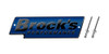 <p>The Brock&rsquo;s Performance logo plates have been specifically designed with an embossed design element that cannot be erased or scratched away. UV curable inks and UV clear coat provides protection against exposure to the elements and harsh environments. Manufactured in the USA, our 5.5" aluminum logo plates have been used for over 20 years and are displayed on most all of our exhaust systems. The 5.5&rdquo; logo plates include 2 stainless steel rivets.</p> <p>For high temperature applications, select the 'High Heat Application' option which includes a heat resistant silicone aluminum coating that can withstand temperatures up to 800&deg;. Recommended on the Brock&rsquo;s Performance TiWinder, Sidewinder, or any system where the baffle will be removed. Special washers are also included for TiWinder applications with the 'High Heat Application' option.</p> <p><strong>Prior to ordering, measure the length of your current logo plate to ensure you are selecting the correct size (length will either be 4 inches or 5.5 inches).</strong></p> <p><a style="color: blue;" href="%%GLOBAL_ShopPathSSL%%/content/Instructions/OTHER/996486.pdf" target="_blank">Click here to view Installation Instructions</a></p>