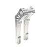 <ul>
<li>Silver adjustable riser</li>
<li>CNC machined from billet aluminum</li>
<li>10 inch height and 1-1/8th bar clamp</li>
<li>Measure handlebar diameter before purchase</li>
<li>Compatible with&nbsp;(18-23) Softail models and (15-23) Road Glide models</li>
<li><a style="color: blue;" href="%%GLOBAL_ShopPathSSL%%/v-twin/vitys-design/risers-gauge-housings/gauge-housings/" target="_blank">Vity's gauge housings</a> are recommended for maximum adjustability</li>
<li>Includes installation hardware and set screws</li>
</ul>
<p><em>Installation should be performed following the OEM Harley-Davidson Service Manual and torque specifications</em></p>
<div class="moretab" data-title="About Vity's Design">
<p>Vity's goal is to dedicate the highest effort we possibly can into our original, custom designed products for your beloved Harley Davidson. Quality and customer satisfaction is imperative to us. We also love our heritage that helped us greatly in the process of creating this brand. Italian craftsmanship at its best.</p>
<p>Vity&rsquo;s Design showcases the natural beauty of CNC machining, in most products, by intentionally omitting final finishing processes such as tumbling, stonewashing, burnishing, or polishing.</p>
<p>The following quote from Vity's Design Founder, Matteo Vitali is translated from Italian: "From the incredible passion for Harley Davidson, my every single iron take shape. From a deep and meticulous study of materials, shapes and color, my accessories come to life."</p>
</div>