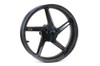 <ul>
<li><span style="color: #666666; font-weight: bold;">SIZE :</span> 4.5" x 17"</li>
<li><span style="color: #666666; font-weight: bold;">WEIGHT :</span> 9.15 lb. (4.15 kg)<br /> Add 0.45 lb. (0.20 kg) w/ Worldwide Bearings ceramic bearings<br /> Add 0.50 lb. (0.23 kg) w/ Worldwide Bearings steel bearings</li>
<li><span style="color: #666666; font-weight: bold;">STATIC LOAD RATING :</span> 550 lb. (250 kg)<br /><a style="color: red;" href="http://blog.brocksperformance.com/bst-wheel-load-rating-information/" target="_blank"><strong>Click Here: Important Load Rating Safety Information</strong></a></li>
<li><span style="color: #666666; font-weight: bold;">MATERIALS :</span> Carbon fiber and aluminum</li>
<li><span style="color: #666666; font-weight: bold;">STYLE :</span> Slanted, five-spoke configuration</li>
<li><span style="color: #666666; font-weight: bold;">VALVE STEMS :</span> BST Ultra-High-Speed (UHS) 90-degree, aluminum stems and caps</li>
<li><span style="color: #666666; font-weight: bold;">APPROVALS :</span> DOT E and JWL for street and track use</li>
<li><span style="color: #666666; font-weight: bold;">FITMENT :</span> Direct OEM replacement (Aftermarket sprocket required: <a style="color: blue;" href="%%GLOBAL_ShopPathSSL%%/wheels/sprockets/rear-sprockets/bst-sprockets/" target="_blank">Vortex Aluminum</a> or <a style="color: blue;" href="%%GLOBAL_ShopPathSSL%%/wheels/sprockets/rear-sprockets/ceracarbon-for-bst/" target="_blank">CeraCarbon Hybrid</a>)</li>
<li><span style="color: #666666; font-weight: bold;">WARRANTY :</span> 2 Years</li>
</ul>
<div class="moretab" data-title="Product Details">
<p><iframe src="https://store-415rnuyx4g.mybigcommerce.com/content/Descriptions/BST_Wheels_Product_Details_Tab.html" width="575" height="500" frameborder="0"></iframe></p>
</div>
<div class="moretab" data-title="Technical">
<p><iframe src="https://store-415rnuyx4g.mybigcommerce.com/content/Descriptions/BST_Wheels_Technical_Tab.html" width="575" height="500" frameborder="0"></iframe></p>
</div>