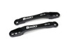 <p><em><strong>Lower your ride. Raise your game.</strong> </em>A Brock&rsquo;s original design, this 3-hole lowering link set (dog bones) gives you quick, repeatable ride height adjustments to dial in your motorcycle&rsquo;s stance and handling. Whether you&rsquo;re chasing quicker ETs at the track or more stability and confidence on the street, these links make it easy.</p>
<p><strong>FEATURES</strong></p>
<ul>
<li><strong>3 Position Settings</strong>: Choose Low, Lower, or Slammed to match your riding style.</li>
<li><strong>Performance Boost</strong>: Lowers the center of gravity for improved launches, better stability, and reduced elapsed times.</li>
<li><strong>Precision Construction</strong>: CNC-machined from high-strength 6061-T6 billet aluminum for maximum durability.</li>
<li><strong>Premium Finish</strong>: Black anodized for long-lasting protection and a sleek, factory look.</li>
</ul>
<p>Built for riders who demand both performance and precision.</p>