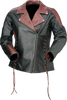 Z1R Women's Combiner Leather Jacket 2813-1014
