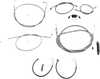 La Choppers Complete Stainless Braided Handlebar Cable Brake Line Kit Cable Kit La8231Kt216
