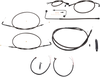 La Choppers Complete Midnight Braided Handlebar Cable Brake Line Kit Standard La8151Kt2A19M