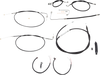 La Choppers Complete Black Vinyl Braided Handlebar Cable Brake Line Kit La8151Kt2A13B
