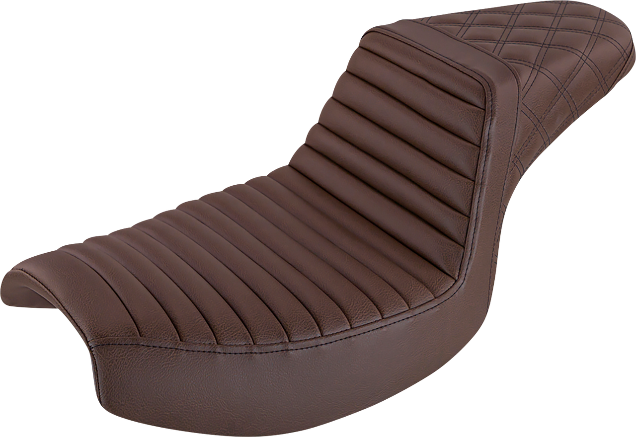 Saddlemen Step-Up Seat Front Tuck-N-Roll Rear Lattice Stitch 88209176Br