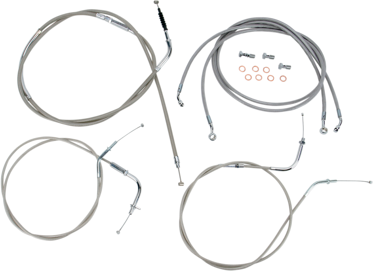 Baron Stainless Handlebar Cable Line Kit Ba8076Kt12