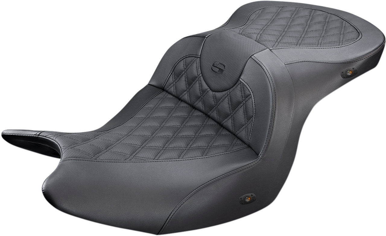 Saddlemen Roadsofa Lattice Stitch Heated Seat H1807182Hct