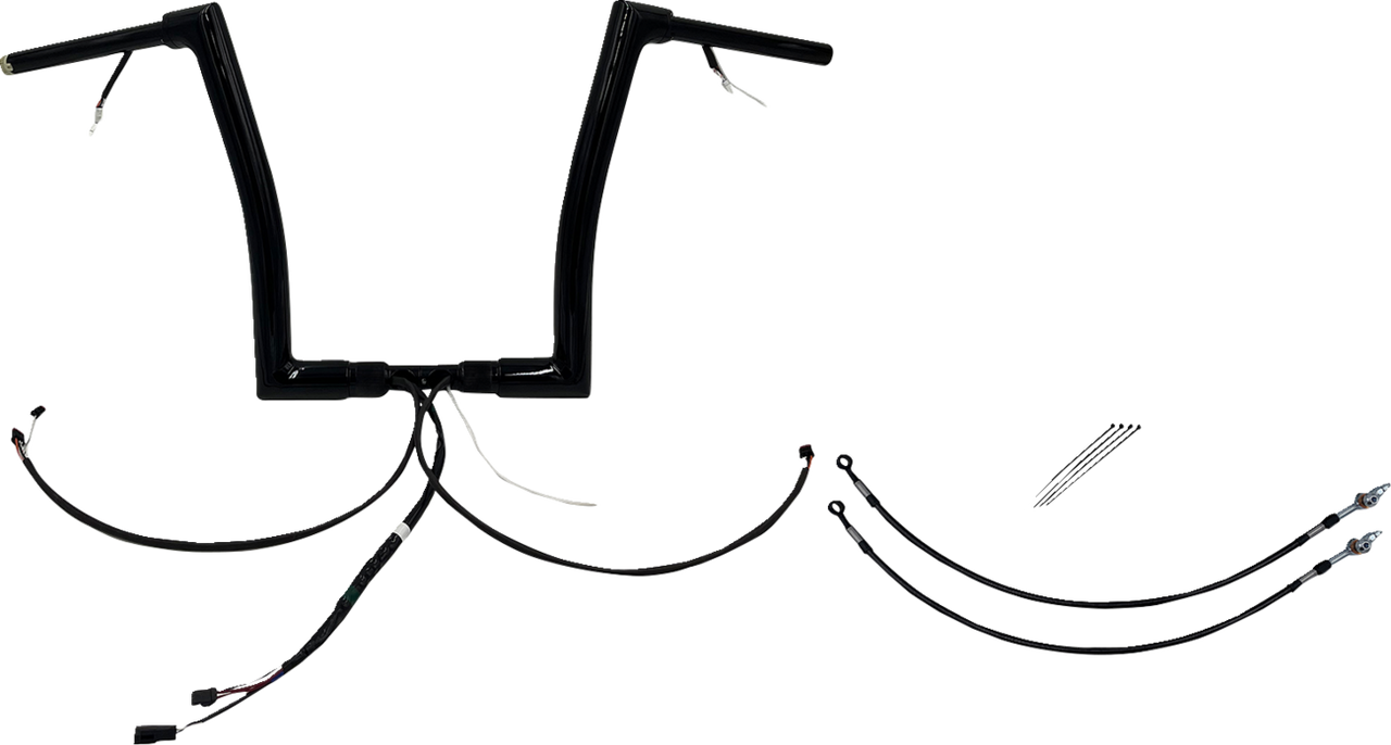 Fat Baggers Inc. Ez Install Wired 1-1 2" Flat Top Handlebar Kit 602314B