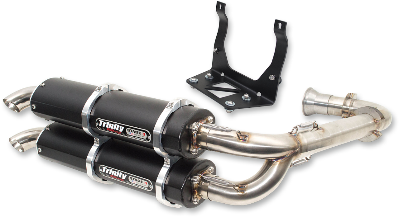 Trinity Racing Stage 5 Dual Exhaust System Tr4161Dbk