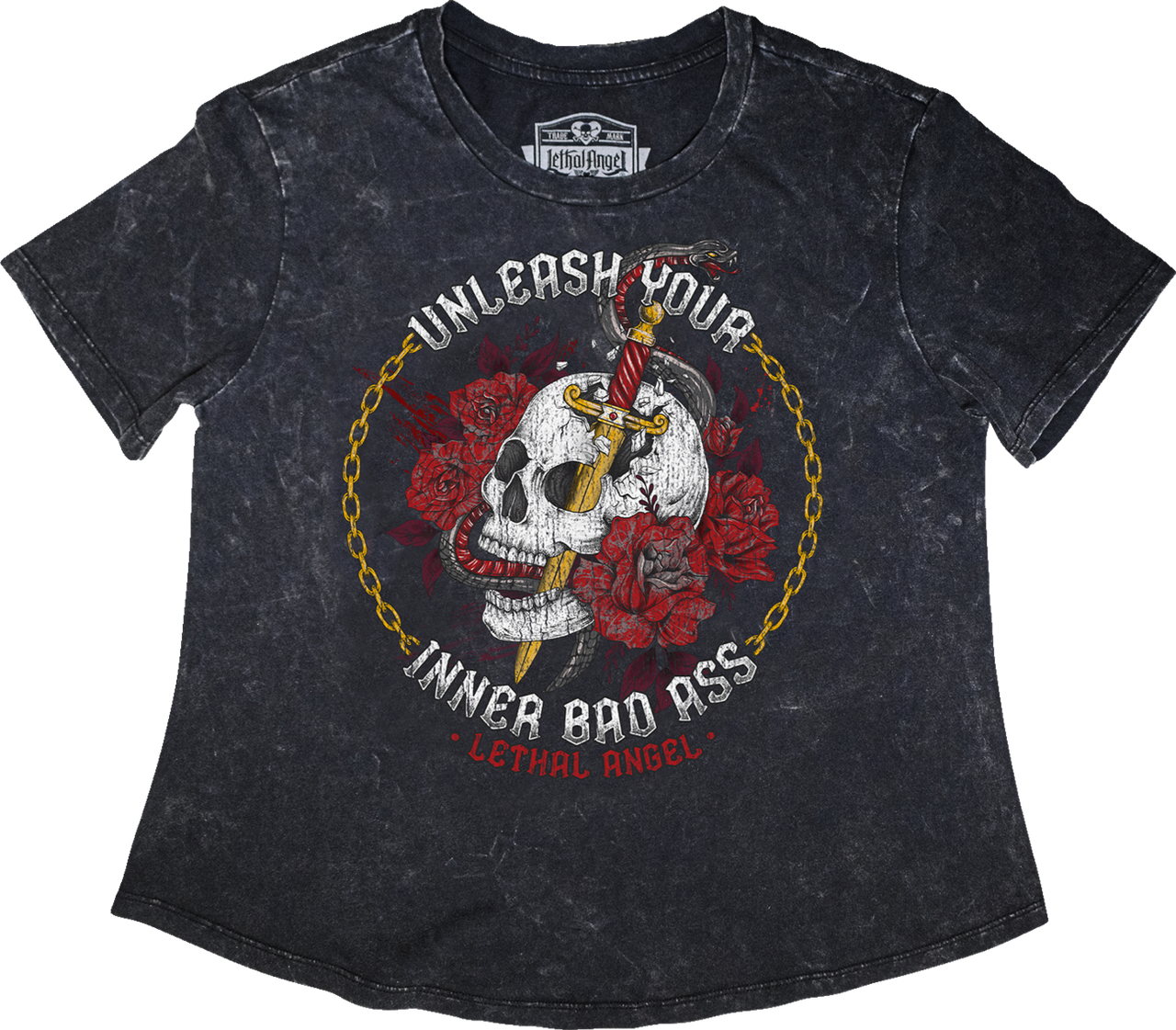 Lethal Threat Women'S Unleashed Skull T-Shirt La702082X