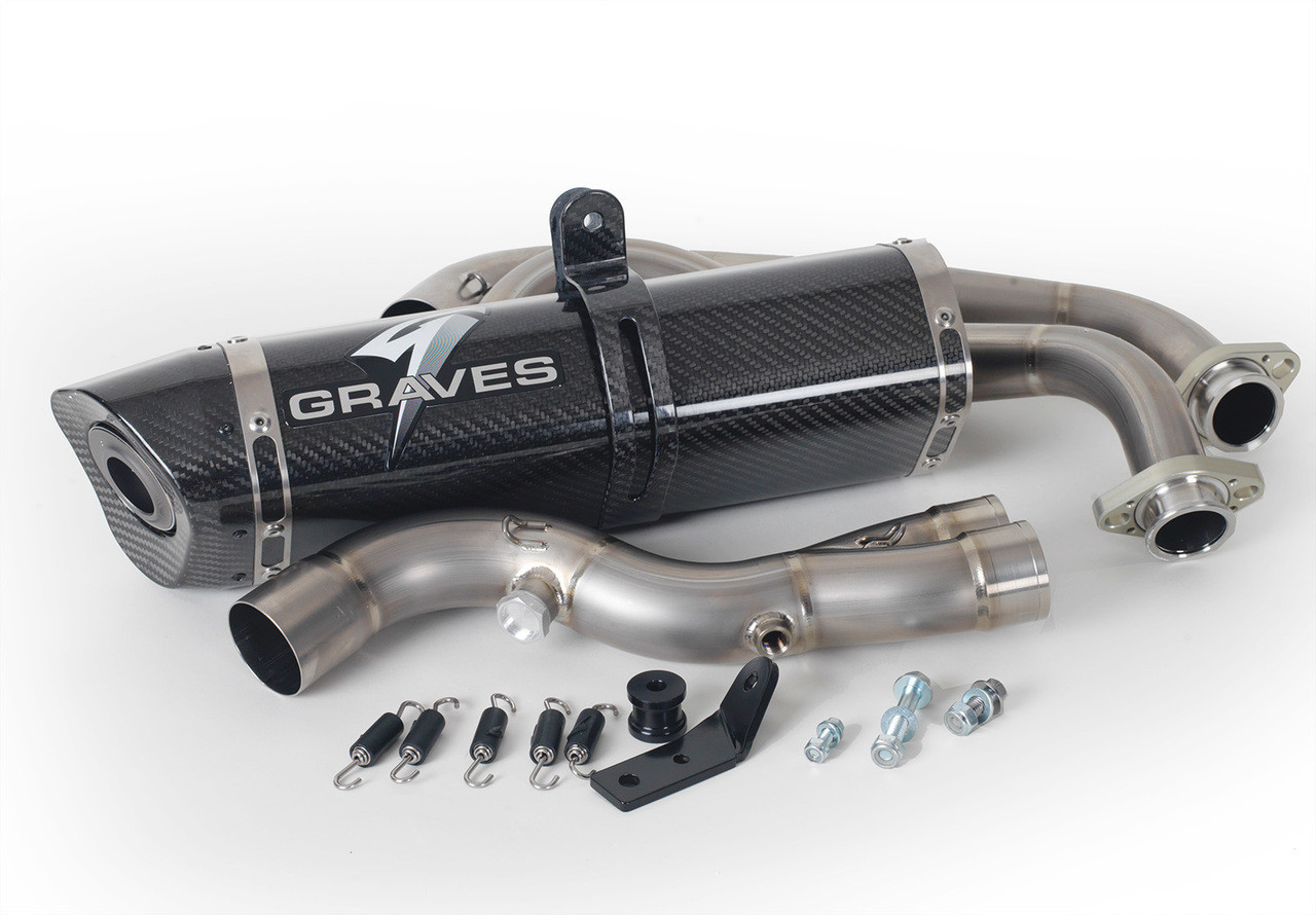 Graves Motorsports Yamaha FZ07 MT07 XSR700 R7 Full Exhaust System Graves Motorsports Yamaha FZ07 MT07 XSR700 R7 Full Exhaust System