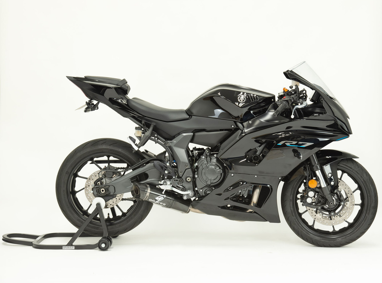 Graves Motorsports Yamaha FZ07 MT07 XSR700 R7 Full Exhaust System Graves Motorsports Yamaha FZ07 MT07 XSR700 R7 Full Exhaust System