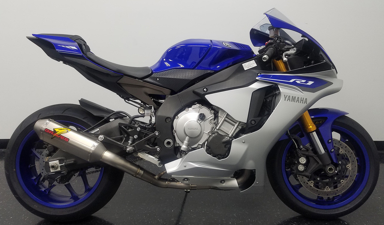 Graves Motorsports Yamaha R1 Full Titanium Exhaust System with Titanium 265mm Silencer