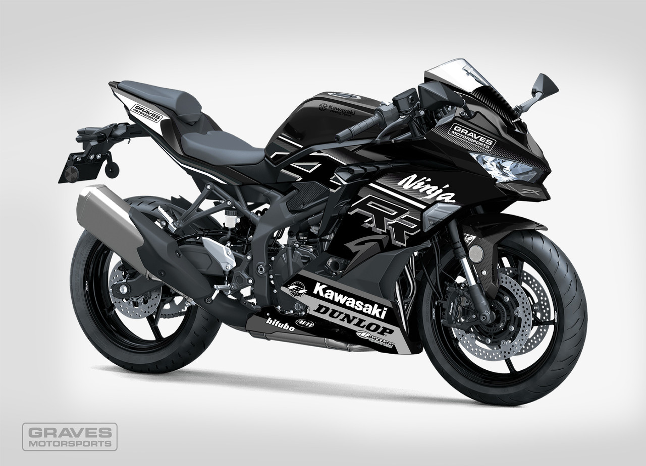 Graves Kawasaki ZX-4RR RACE Bodywork Graphics Set - GREYSCALE Graves Kawasaki ZX-4RR RACE Bodywork Graphics Set - GREYSCALE