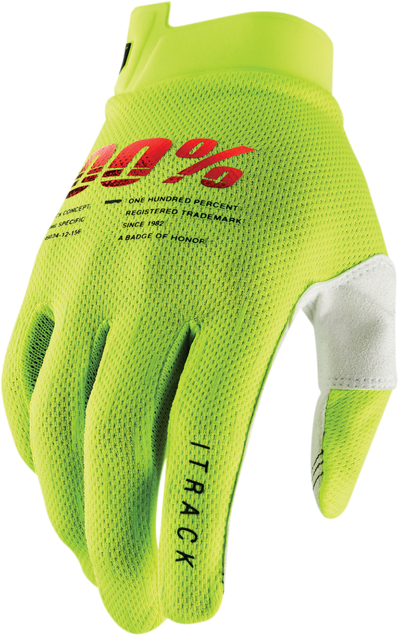 iTrack Gloves Fluo Yellow - Small | 100%