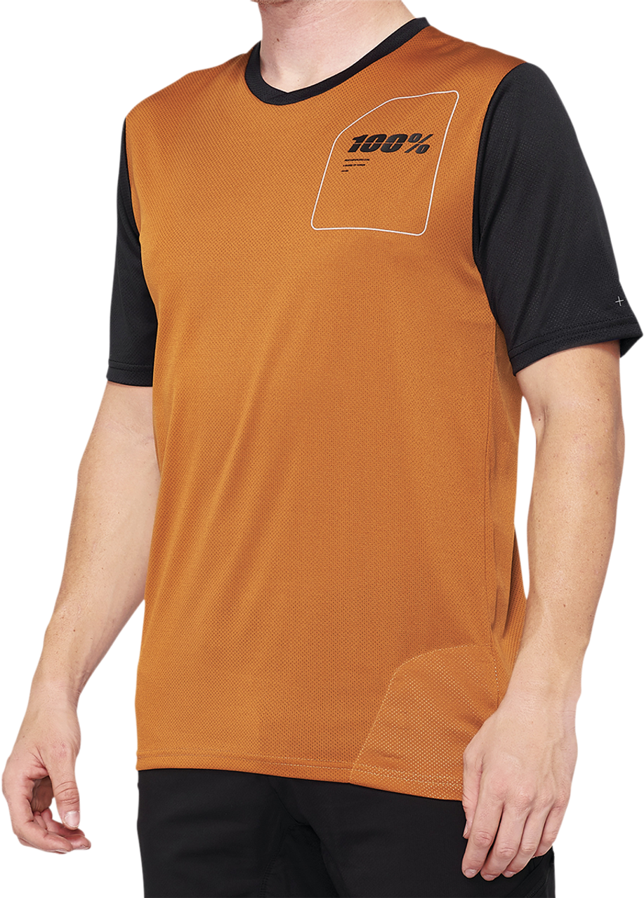 Ridecamp Short - Sleeve Jersey Terracotta/Black - Medium | 100%