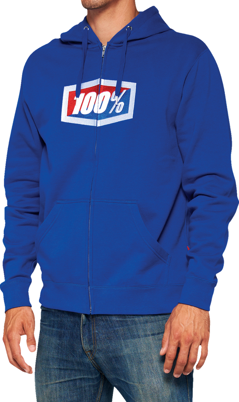 Official Fleece Zip - Up Hoodie Royal - Medium | 100%