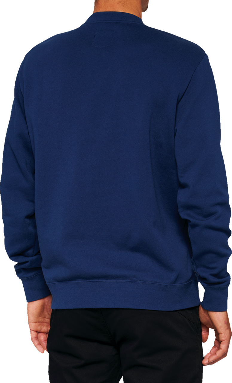 Icon Long - Sleeve Fleece Sweatshirt Navy - XL | 100%