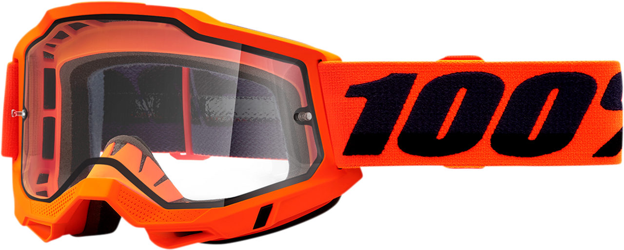 Accuri 2 Enduro Goggle - Dual Pane Neon Orange - Clear Lens | 100%