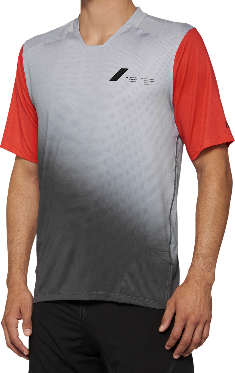 Celium Short - Sleeve Jersey Gray/Racer Red - XL | 100%