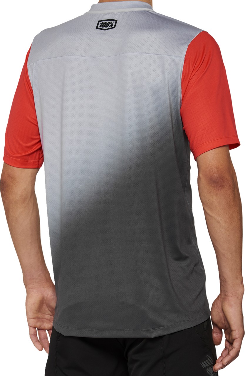 Celium Short - Sleeve Jersey Gray/Racer Red - Large | 100%