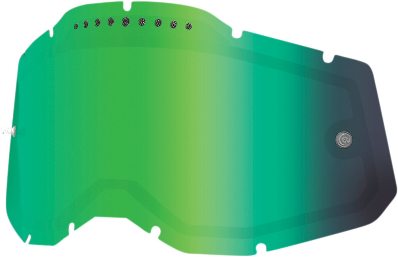 Accuri 2/Racecraft 2/Strata 2 Lens - Dual Pane Vented - Green Mirror | 100%