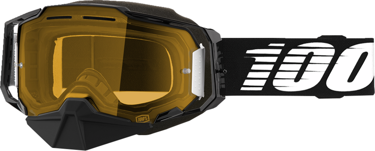 Armega Snow Goggle Black - Yellow Lens | 100%