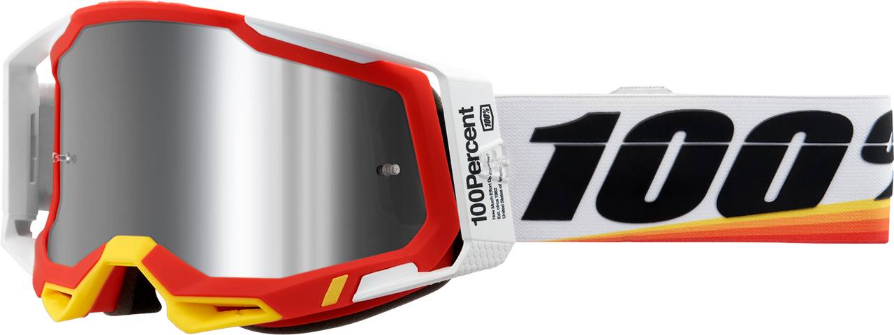 Racecraft 2 Goggle Arsham Red - Silver Flash Mirror Lens | 100%
