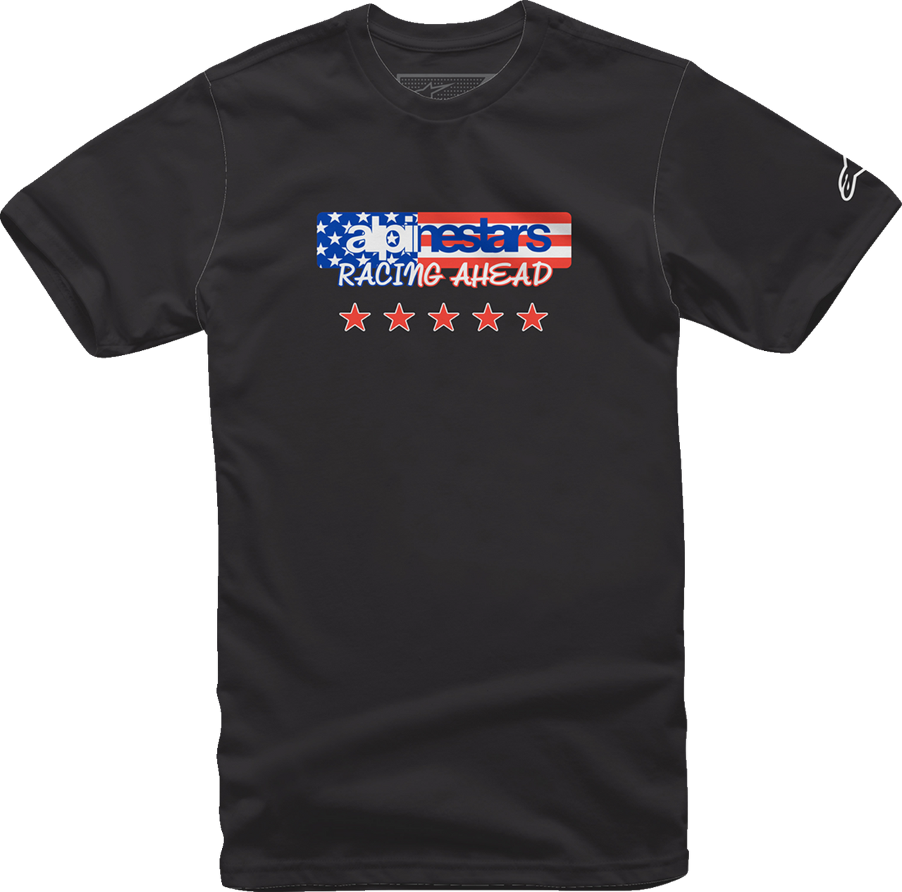 Alpinestars USA Again Black T-Shirt Medium Front View