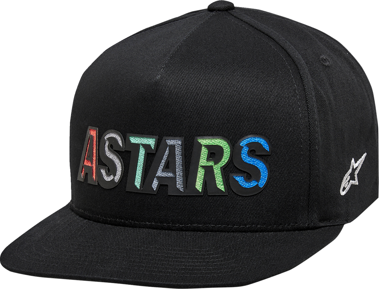 Alpinestars Candy Black Tiger Camo Flat Bill Hat Front View