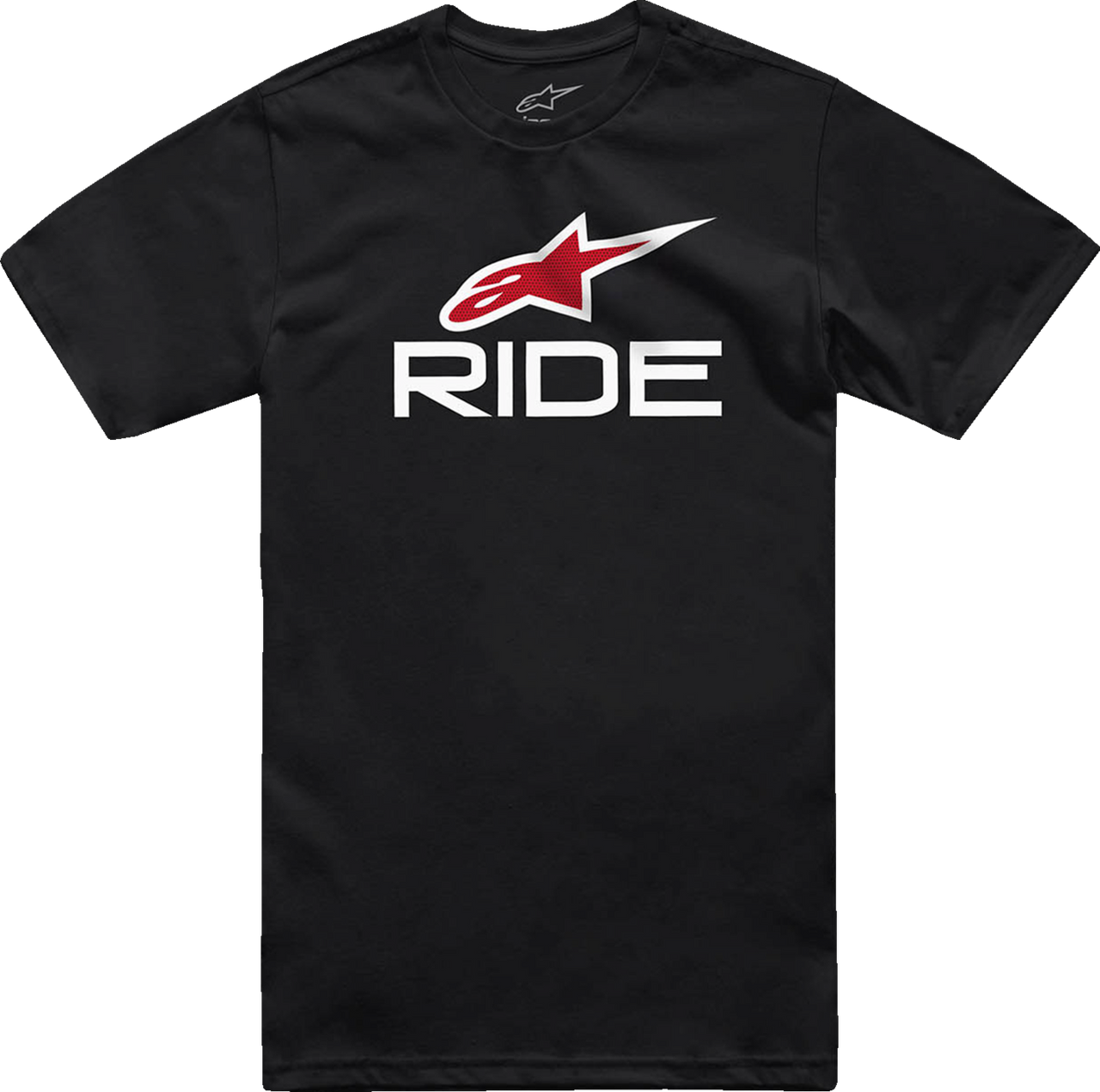 Alpinestars Ride 4.0 T-Shirt Black White Red Large Front View