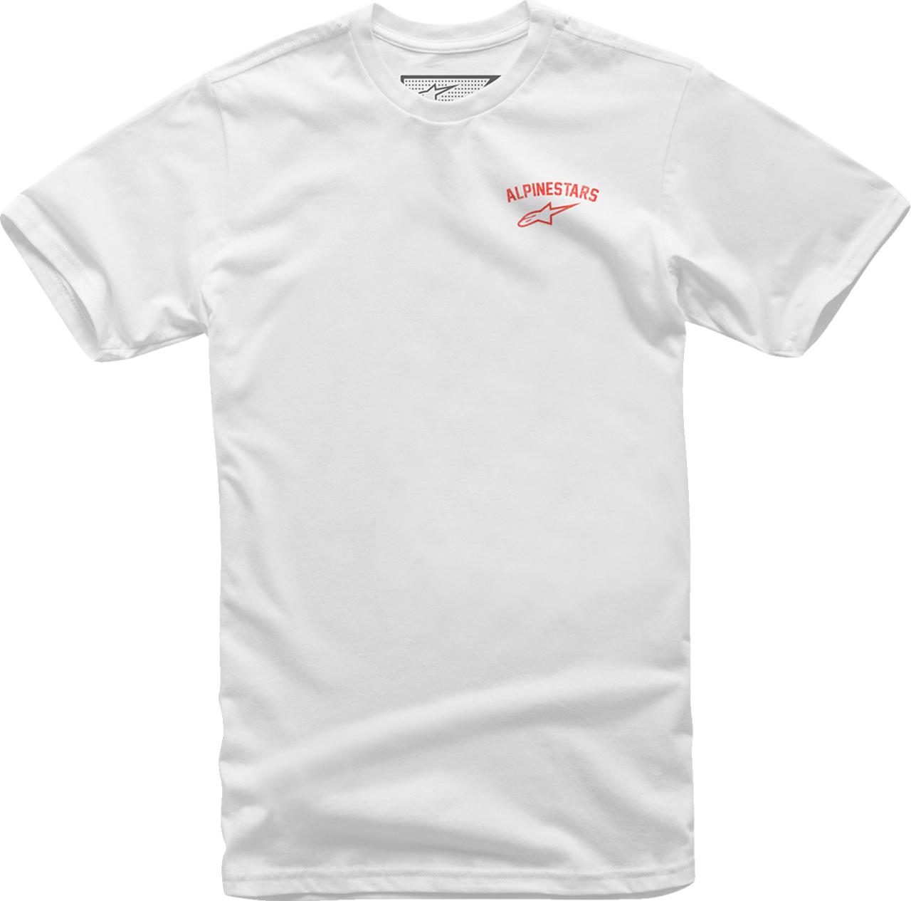 Alpinestars Speedway White Red Medium T-Shirt front view