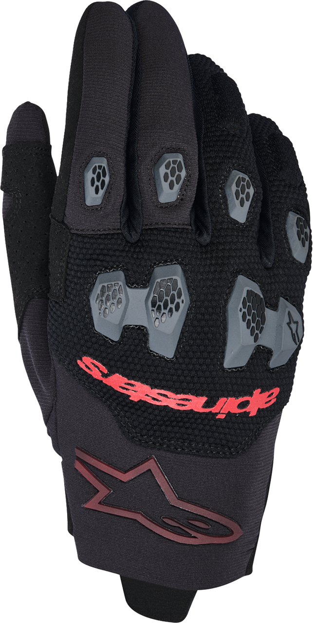 Alpinestars Pro-Dura Gloves Black Bright Red XL off-road motorcycle gloves